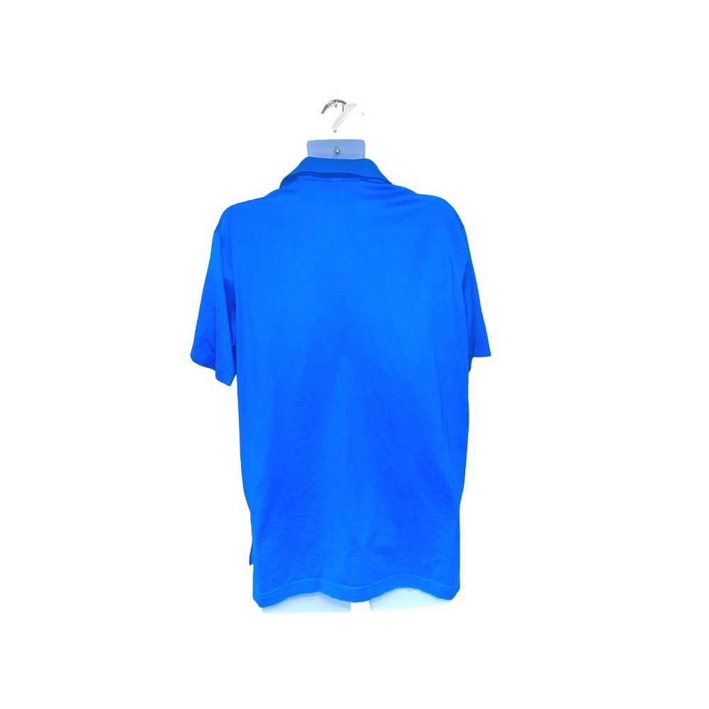 Peter Millar Large Men's Golf Polo Shirt 100% Cotton Blue Short Sleeve - Picture 4 of 9